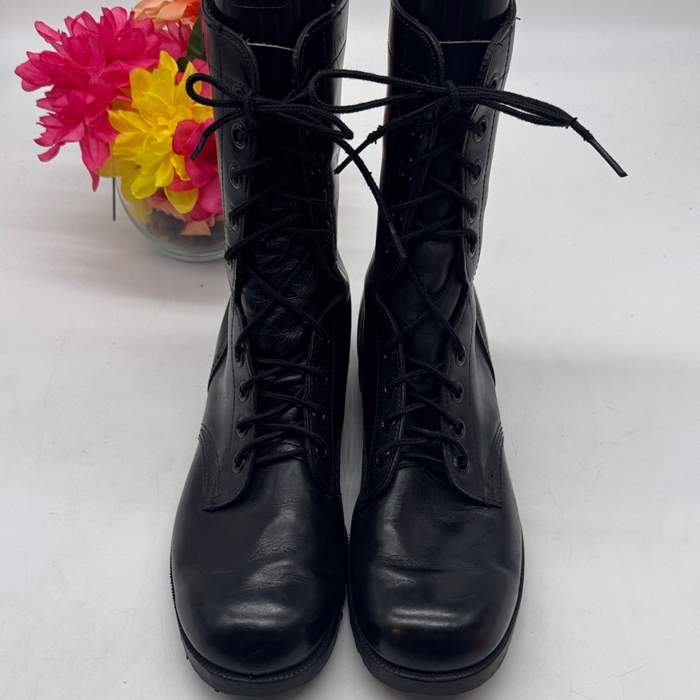 Original Issue Black Military Combat Boots Size 11.5N TB8350 - Picture 5 of 16